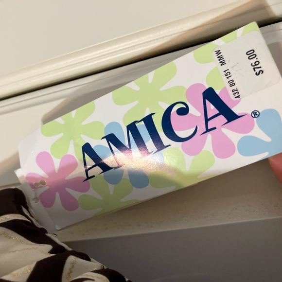 Amica Floral One Piece Swimsuit With Skirt Size 14 NWT - Picture 4 of 11